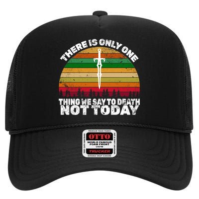 We Say Not Today To Death Retro High Crown Mesh Back Trucker Hat