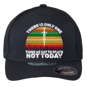 We Say Not Today To Death Retro Flexfit Unipanel Trucker Cap