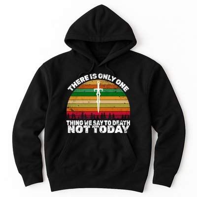 We Say Not Today To Death Retro Hoodie