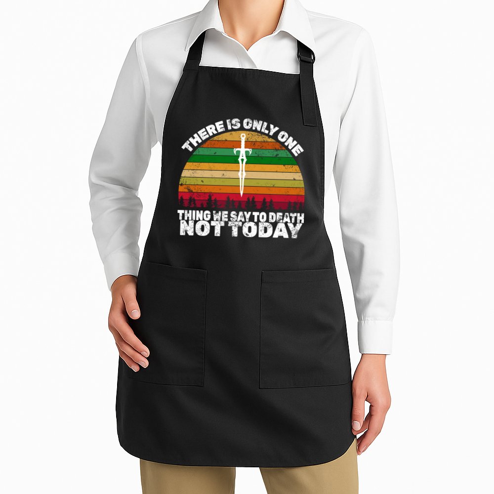 We Say Not Today To Death Retro Apron