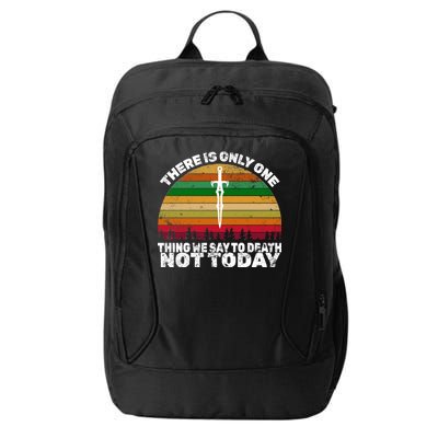 We Say Not Today To Death Retro City Backpack