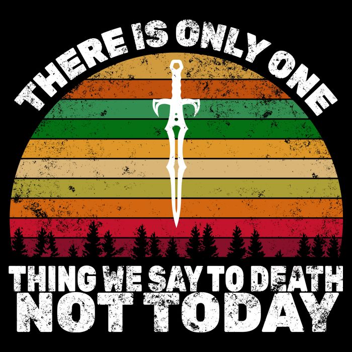 We Say Not Today To Death Retro Bucket Hat