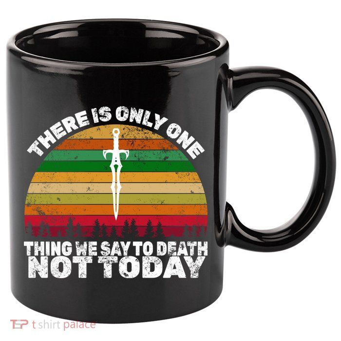 We Say Not Today To Death Retro 11oz C Handle Ceramic Mug