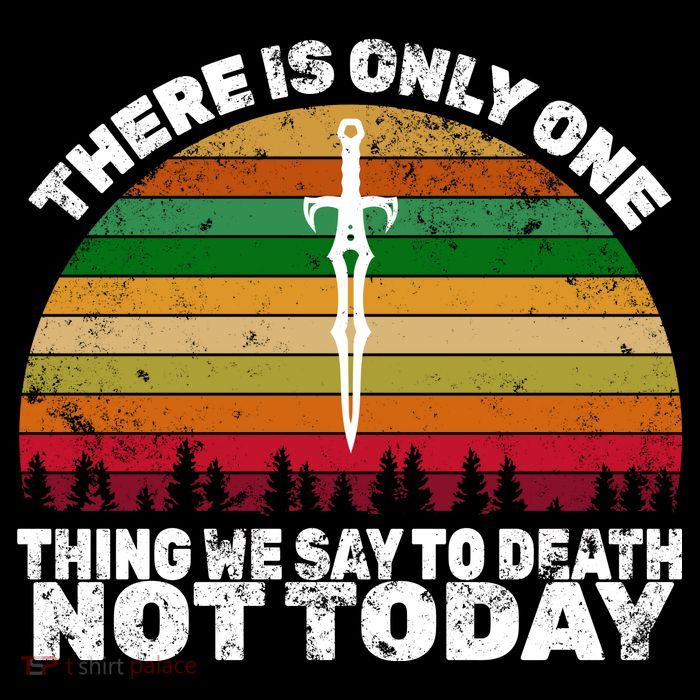 We Say Not Today To Death Retro Drawstring Bag