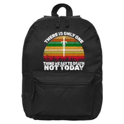 We Say Not Today To Death Retro 16 in Basic Backpack