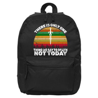 We Say Not Today To Death Retro 16 in Basic Backpack