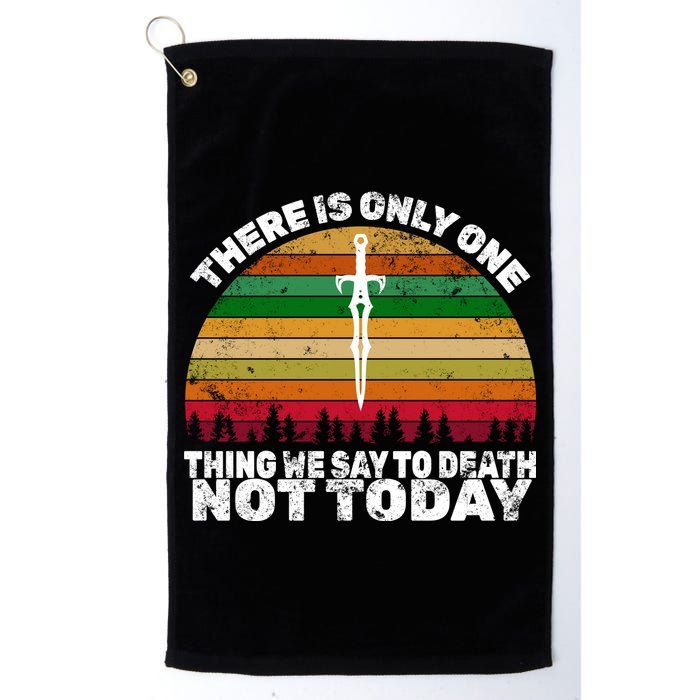 We Say Not Today To Death Retro Golf Towel