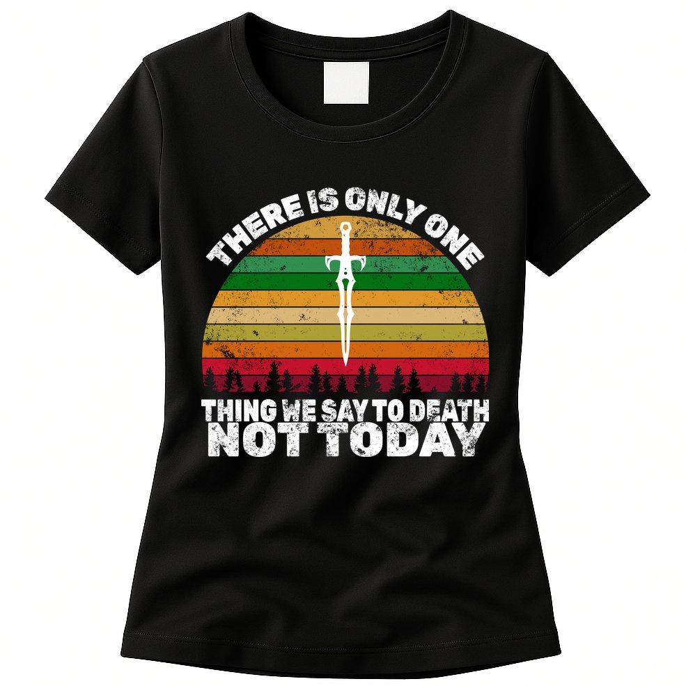 We Say Not Today To Death Retro Womens T-Shirt