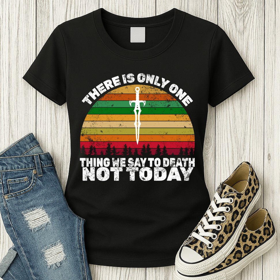 We Say Not Today To Death Retro Womens T-Shirt