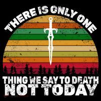 We Say Not Today To Death Retro Short Acrylic Beanie