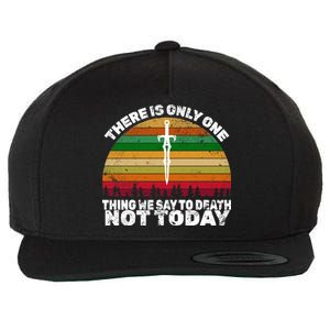 We Say Not Today To Death Retro Wool Snapback Cap