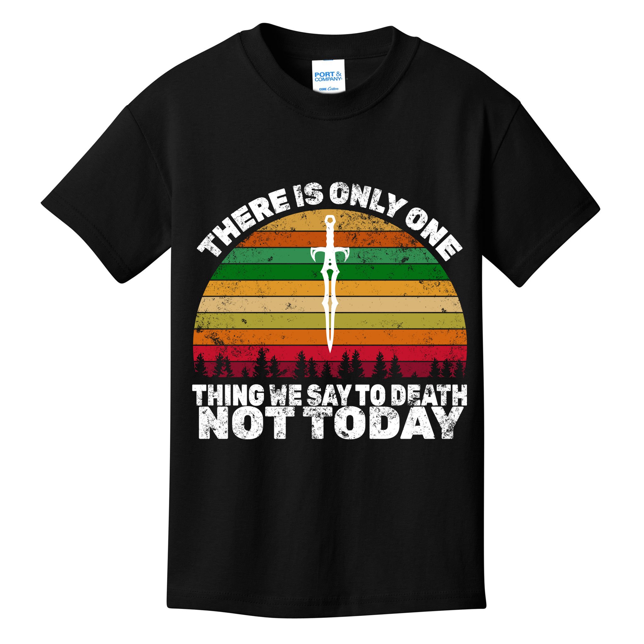 We Say Not Today To Death Retro Kids T-Shirt