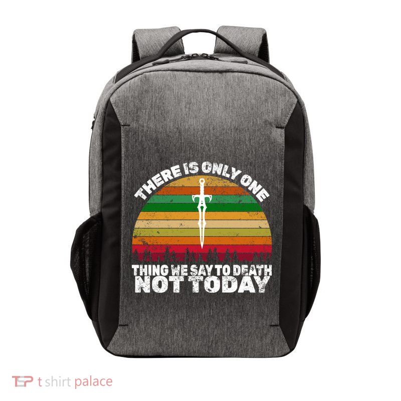 We Say Not Today To Death Retro Vector Backpack