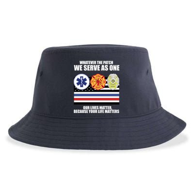 We Serve As One Our Lives Matter Sustainable Bucket Hat