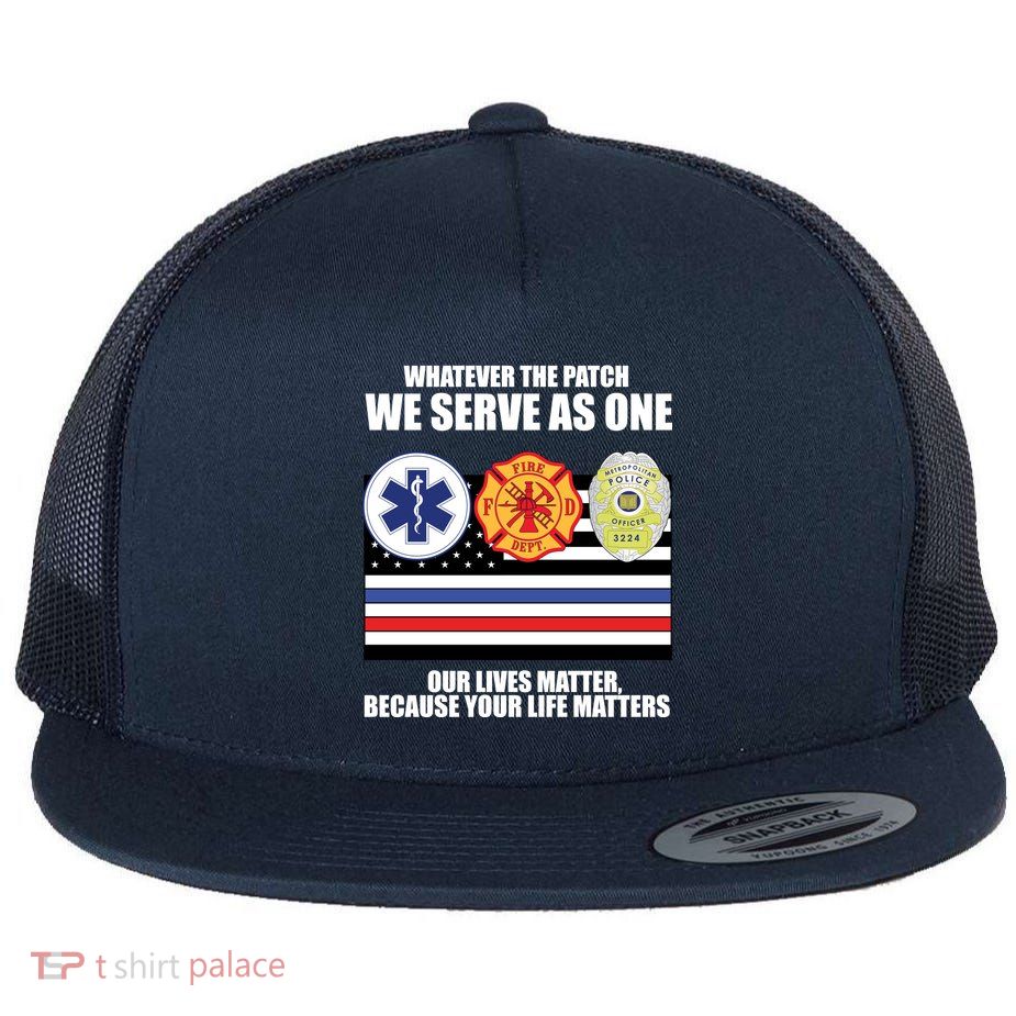 We Serve As One Our Lives Matter Flatbill Hat