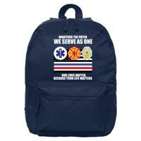 We Serve As One Our Lives Matter 16 in Basic Backpack