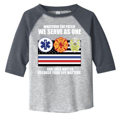 We Serve As One Our Lives Matter Toddler Fine Jersey T-Shirt