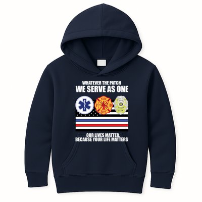 We Serve As One Our Lives Matter Kids Hoodie