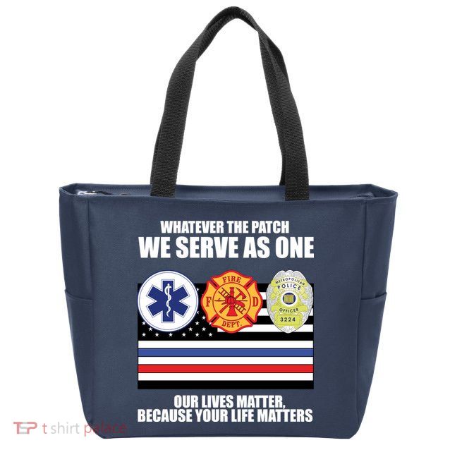 We Serve As One Our Lives Matter Zip Tote Bag