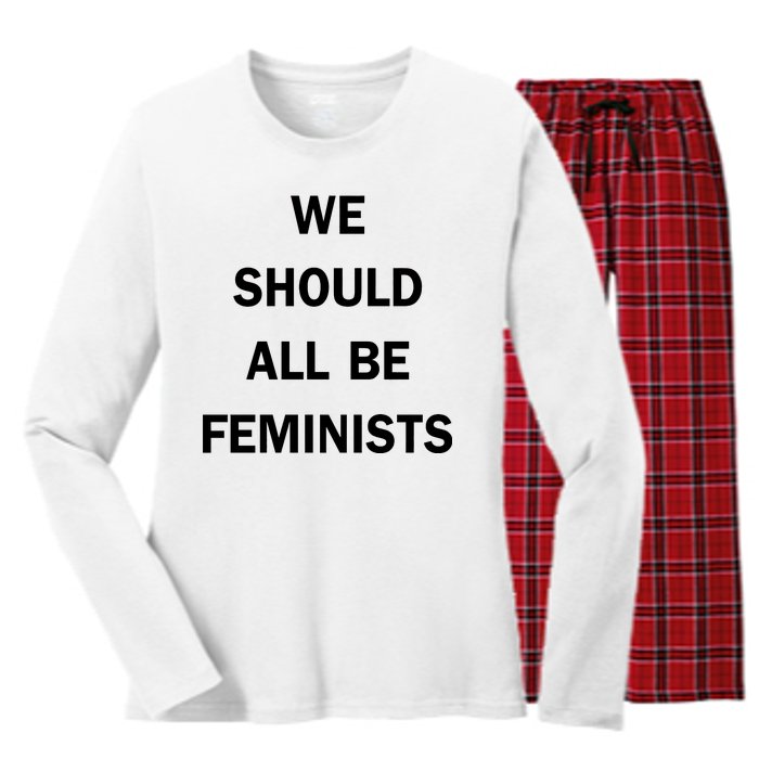 We Should All Be Feminists Women's Rights Women's Long Sleeve Flannel Pajama Set 