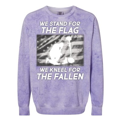 We Stand For The Flag We Kneel For The Fallen Colorblast Crewneck Sweatshirt