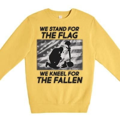 We Stand For The Flag We Kneel For The Fallen Premium Crewneck Sweatshirt