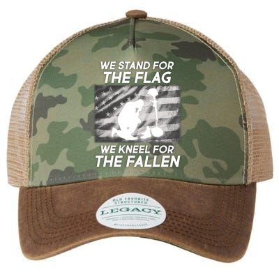 We Stand For The Flag We Kneel For The Fallen Legacy Tie Dye Trucker Hat