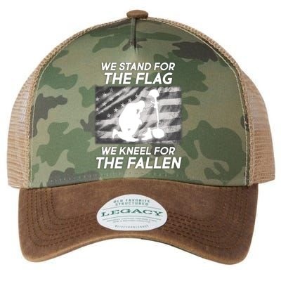 We Stand For The Flag We Kneel For The Fallen Legacy Tie Dye Trucker Hat