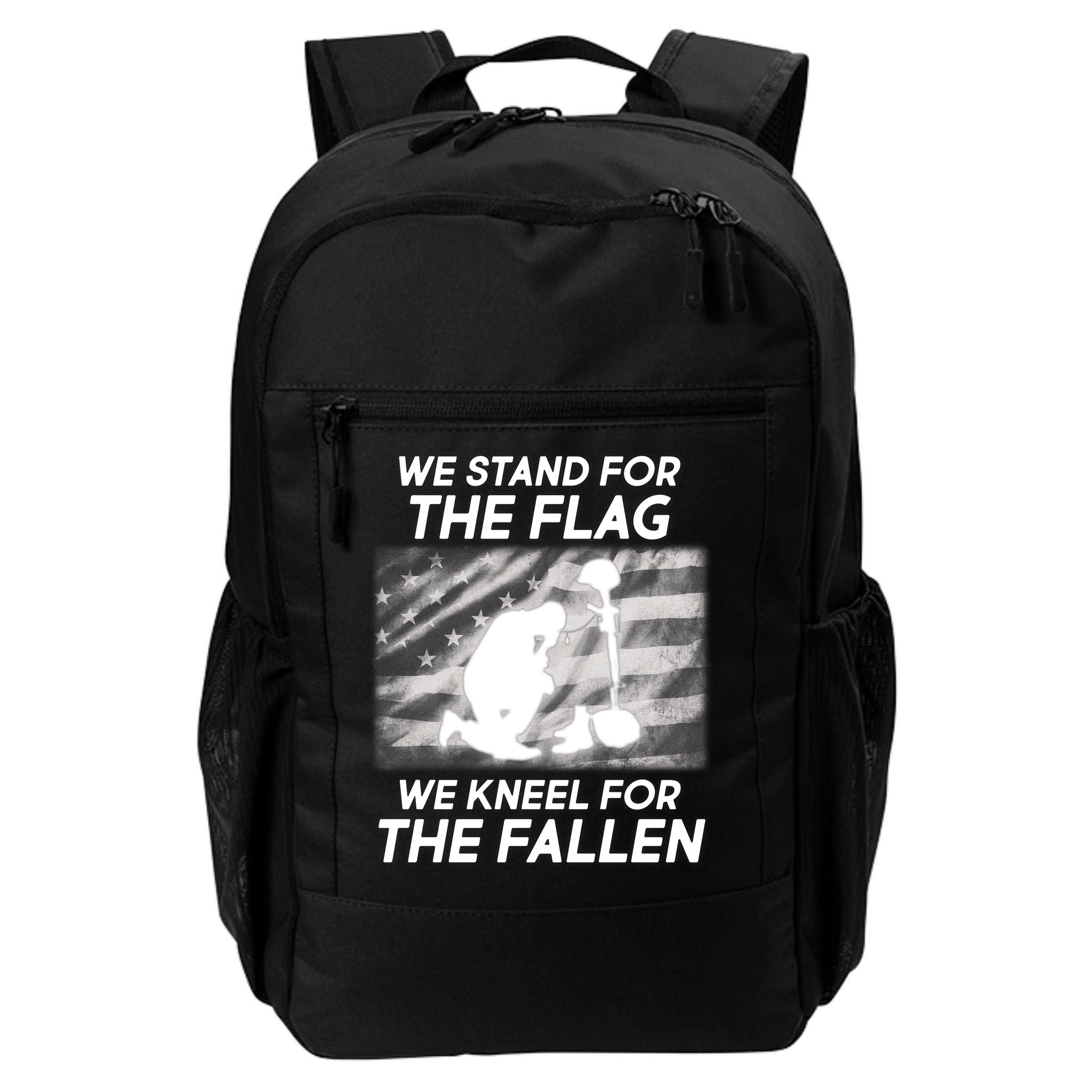 We Stand For The Flag We Kneel For The Fallen Backpack