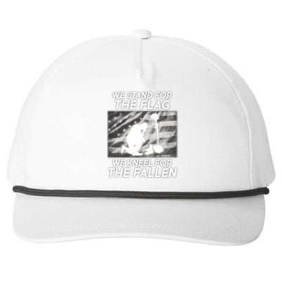 We Stand For The Flag We Kneel For The Fallen Snapback Five-Panel Rope Hat