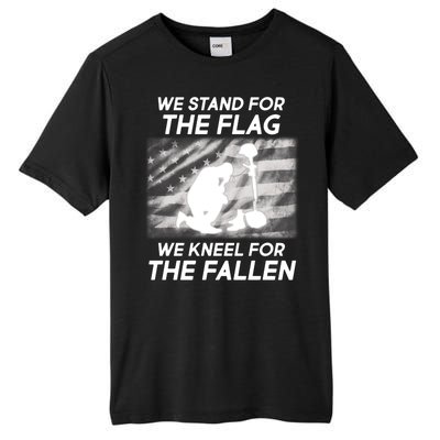 We Stand For The Flag We Kneel For The Fallen Tall Fusion ChromaSoft Performance T-Shirt