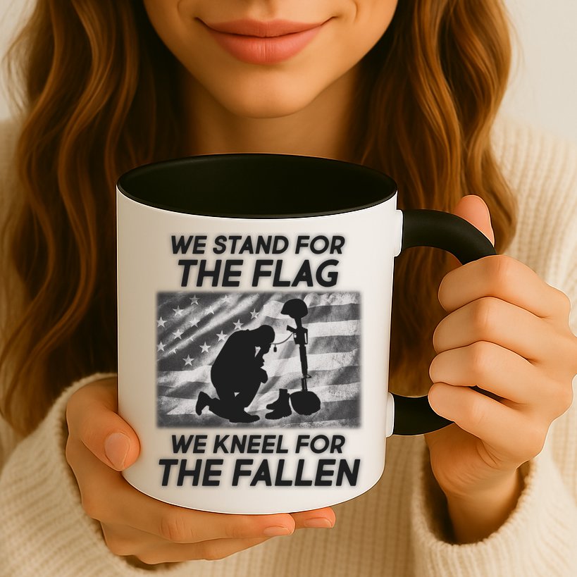 We Stand For The Flag We Kneel For The Fallen Mug