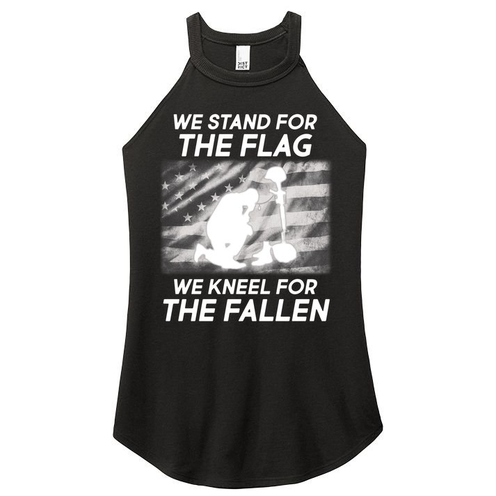 We Stand For The Flag We Kneel For The Fallen Women's Perfect Tri Rocker Tank