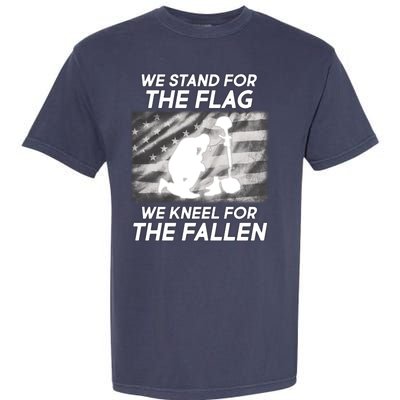 We Stand For The Flag We Kneel For The Fallen Garment-Dyed Heavyweight T-Shirt