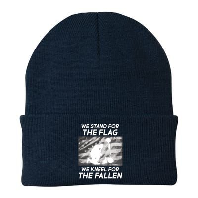 We Stand For The Flag We Kneel For The Fallen Knit Cap Winter Beanie