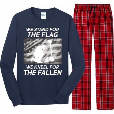 We Stand For The Flag We Kneel For The Fallen Long Sleeve Pajama Set