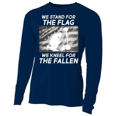 We Stand For The Flag We Kneel For The Fallen Cooling Performance Long Sleeve Crew