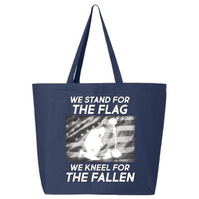 We Stand For The Flag We Kneel For The Fallen 25L Jumbo Tote
