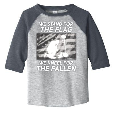 We Stand For The Flag We Kneel For The Fallen Toddler Fine Jersey T-Shirt