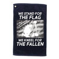 We Stand For The Flag We Kneel For The Fallen Golf Towel