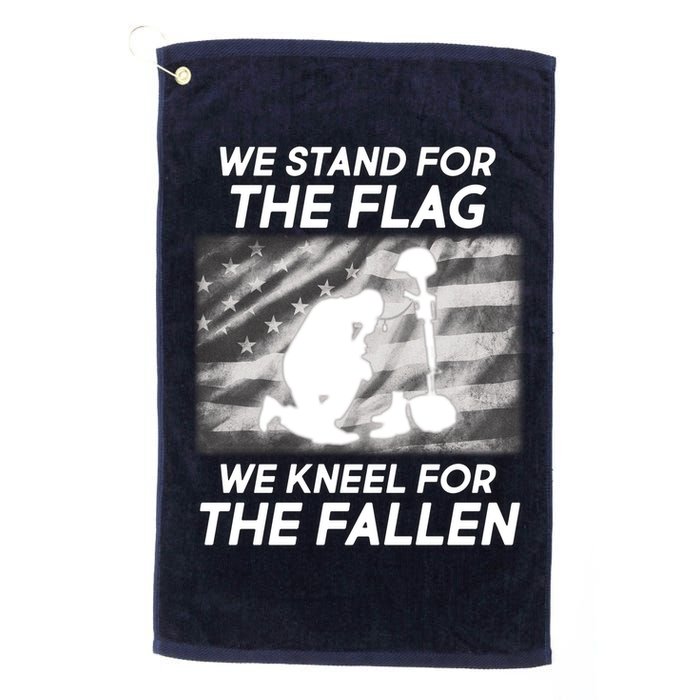 We Stand For The Flag We Kneel For The Fallen Golf Towel