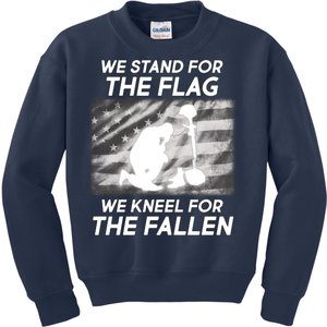 We Stand For The Flag We Kneel For The Fallen Kids Sweatshirt