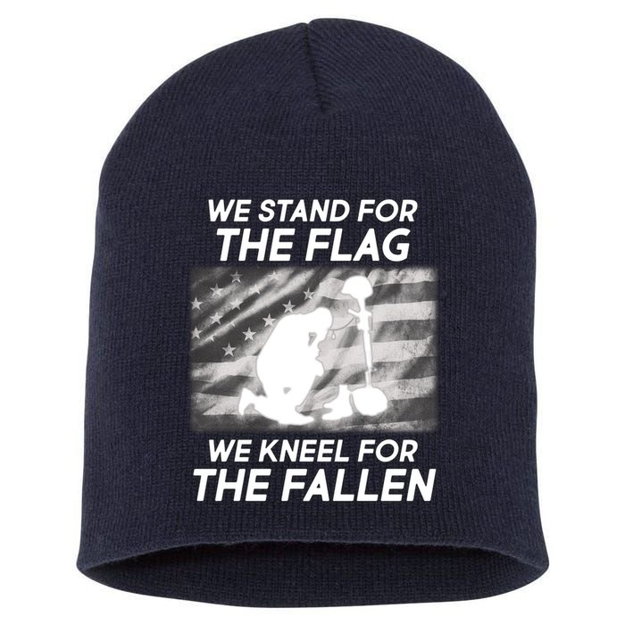 We Stand For The Flag We Kneel For The Fallen Short Acrylic Beanie