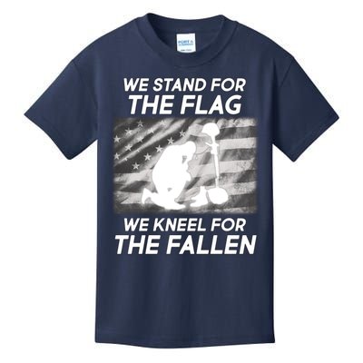 We Stand For The Flag We Kneel For The Fallen Kids T-Shirt