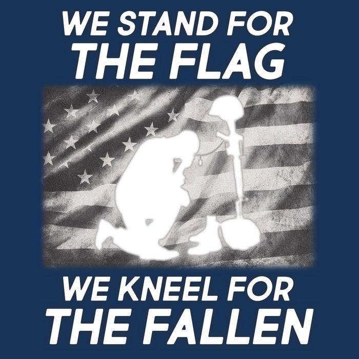 We Stand For The Flag We Kneel For The Fallen Zip Tote Bag