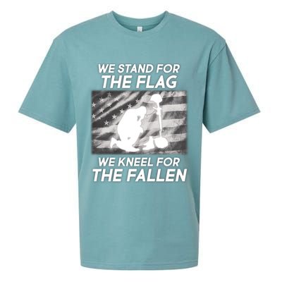 We Stand For The Flag We Kneel For The Fallen Sueded Cloud Jersey T-Shirt