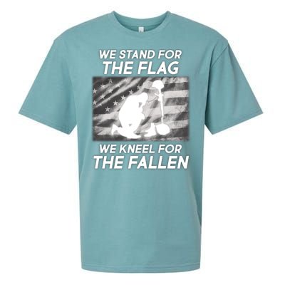 We Stand For The Flag We Kneel For The Fallen Sueded Cloud Jersey T-Shirt