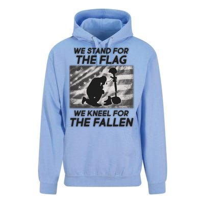 We Stand For The Flag We Kneel For The Fallen Unisex Surf Hoodie