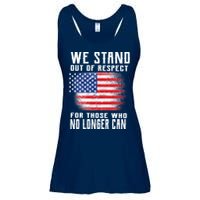 We Stand Out Of Respect For Those Who No Longer Can Ladies Essential Flowy Tank