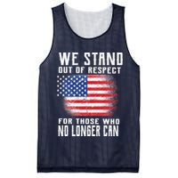 We Stand Out Of Respect For Those Who No Longer Can Mesh Reversible Basketball Jersey Tank